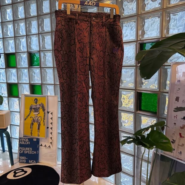 니들스 NEEDLES 부츠컷 팬츠 레드