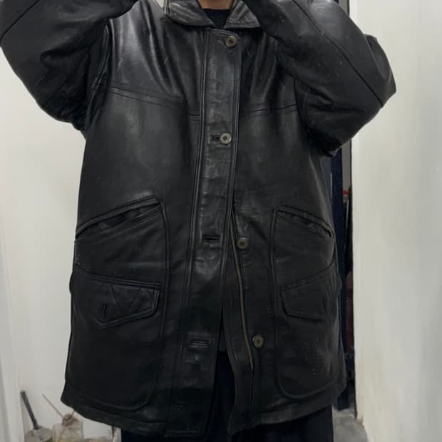 양가죽 레더 카코트