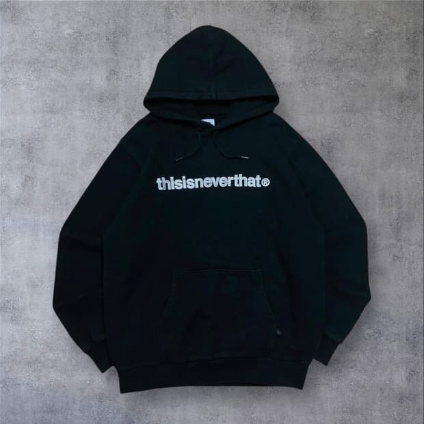 디스이즈네버댓 스펠아웃 로고 블랙 후드티