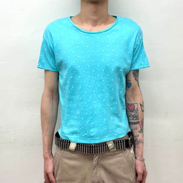 Basic White Dot Blue T-shirt