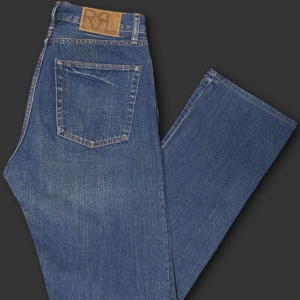  RRL 90년대 빈티지 스트레이트 핏 데님 팬츠