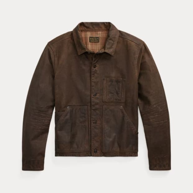 RRL 더블알엘 오일 레더 자켓