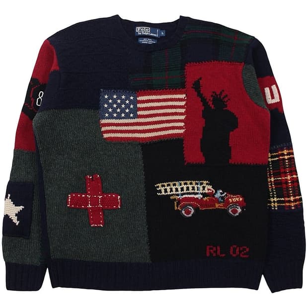 폴로랄프로렌 9/11 테러 추모 울 핸드 니트 RL02 빈티지