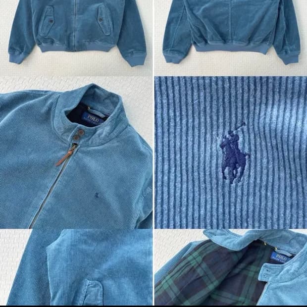 (구매중) 폴로 랄프로렌 바라쿠다 코듀로이 자켓 블루 M~L 구매