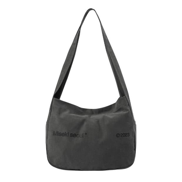 Cotton big crossbag CHARCOAL