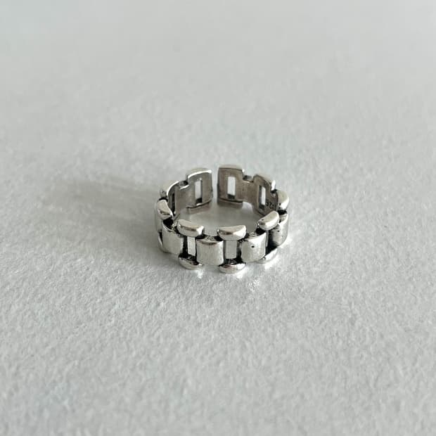 스퀘어 체인 반지