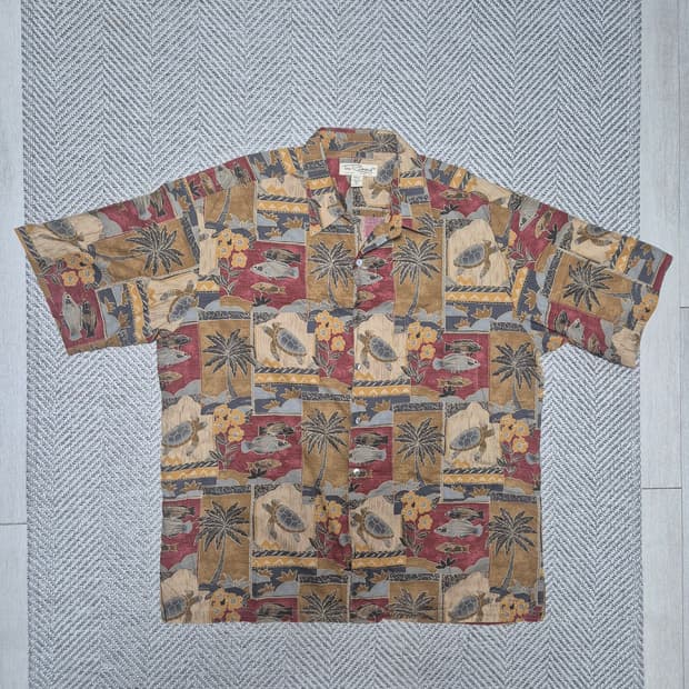 90s Tori Richard 하와이안 셔츠 (XL)