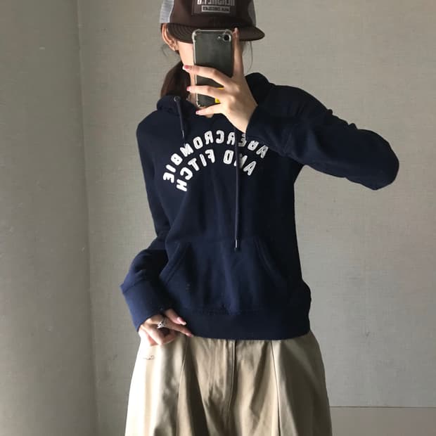 아베크롬비 네이비 후드티