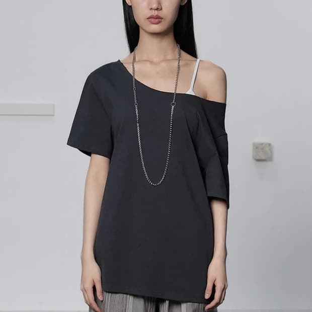세릭 Cerric ONE SHOULDER LOOSE TOP 원 숄더 탑 