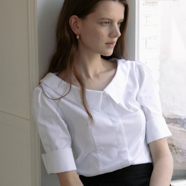 토와브 CARIV COLLAR SHIRT - 화이트