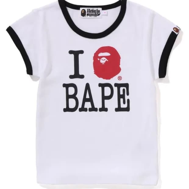 Bape 아이러브베이프 반팔 링거 티셔츠 s