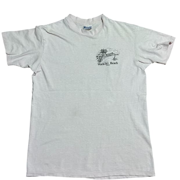 90s Hanes ‘Waikiki Beach’ 티셔츠 (USA, L)