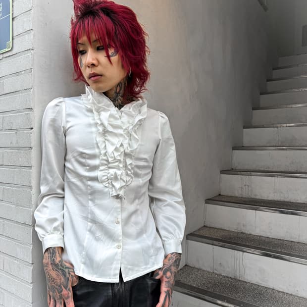 Frill White Blouse
