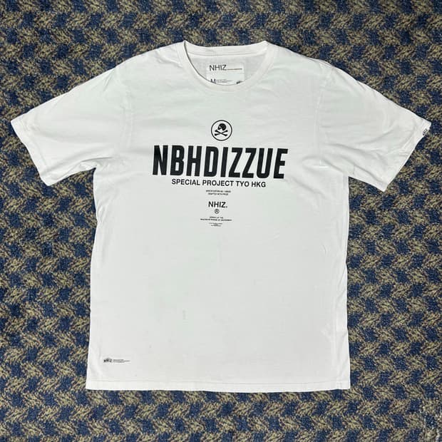 Neighborhood x IZZUE 콜라보 반팔 티셔츠 화이트 M