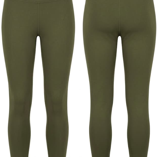 유니클로 스포츠 러닝 필라테스 슬림탄탄 s 카키 레깅스