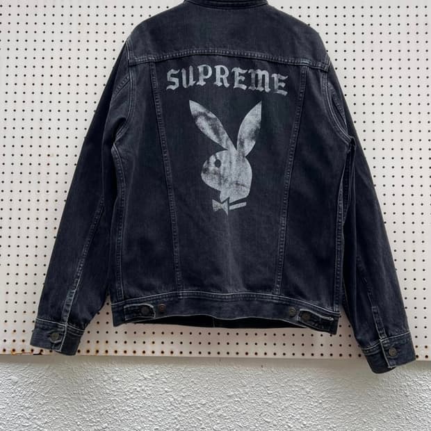 14ss 슈프림 플레이보이 데님 트러커 자켓 L