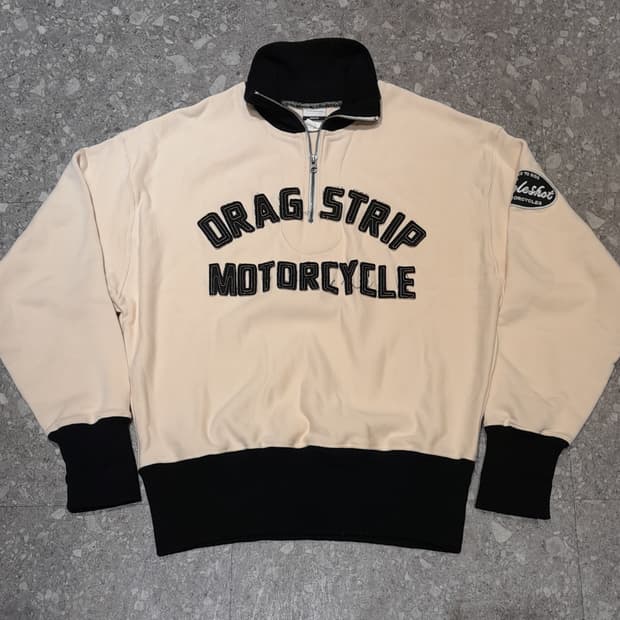 💥아웃스탠딩 하프 스웻셔츠 아이보리 (M) 
