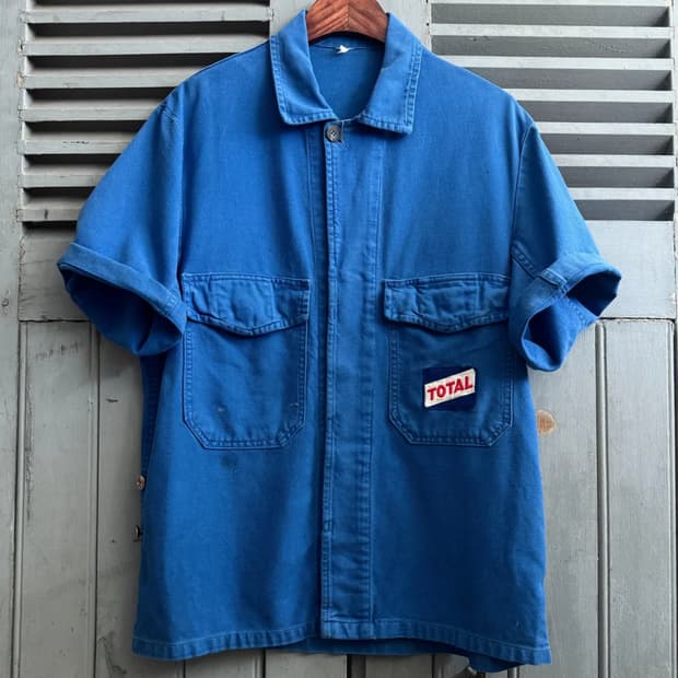 [L]90's 빈티지 2포켓 패치 하프 프렌치 워크자켓