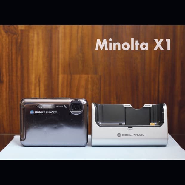 <레어> 미놀타 디미지 x1 그레이 빈티지 디카 (충전독 포함)