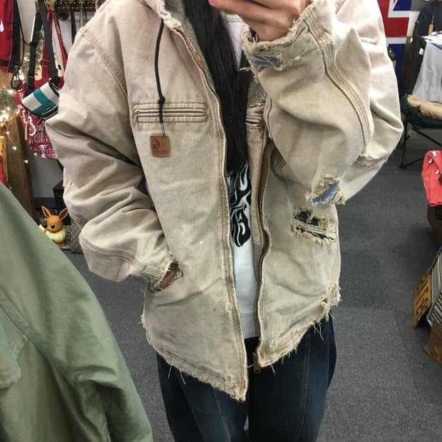 빈티지 칼하트 후드 워크자켓