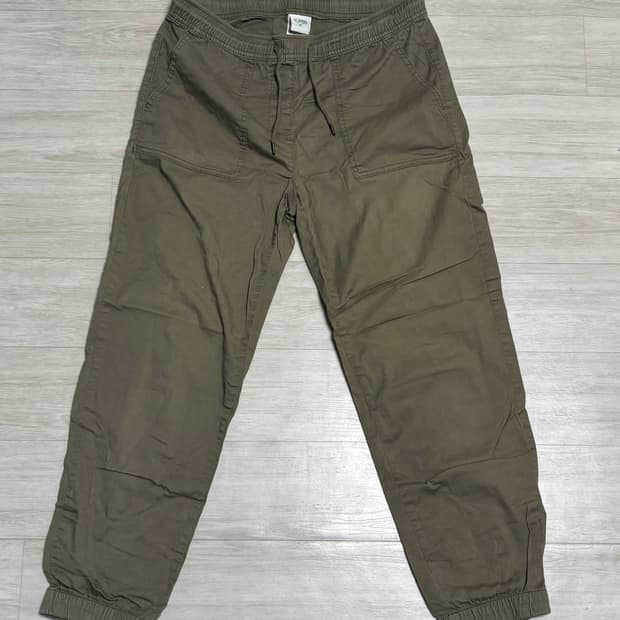 카키 조거 팬츠