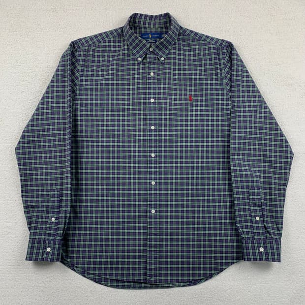 폴로 랄프로렌 포니로고 슬림핏 스트레치 옥스포드 체크 셔츠