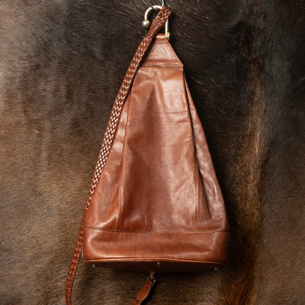 90s JACOBSON'S 이태리 메이드 리얼 레더 슬링 백 