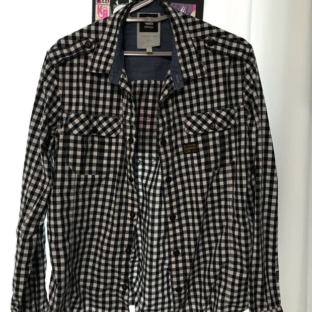 빈티지 체크셔츠