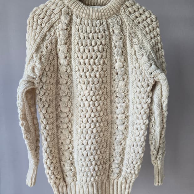 아일랜드 Quill Knit 100% 울 빈티지 니트