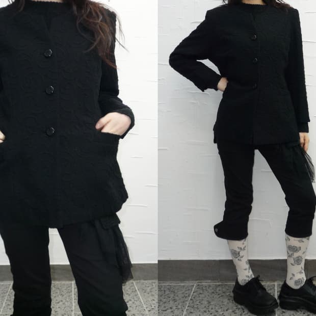 black feminine wool jacket