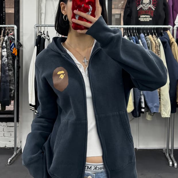 베이프 빅사루 후드집업