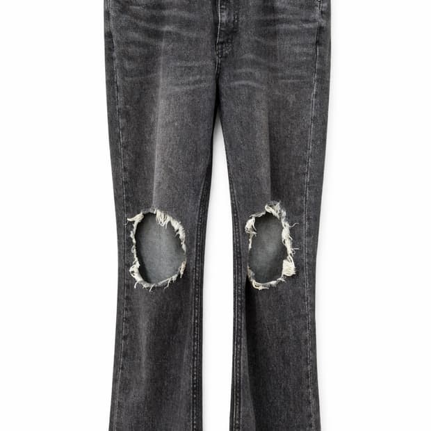 앤더슨벨 디스트로이브 부츠컷 진