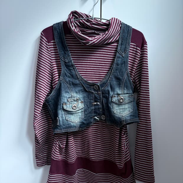 빈티지 청조끼 세트