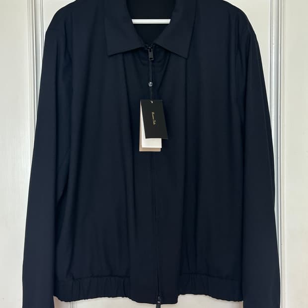 [새제품] 마시모두띠 이탈리안 울 100% 네이비 블루종