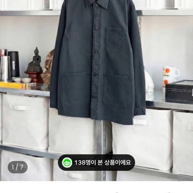 에브리원(everyworn) 빈티지 워크자켓 다크네이비 2