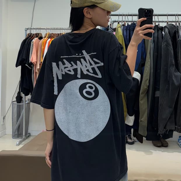 스투시 8볼 피그먼트다이드 반팔