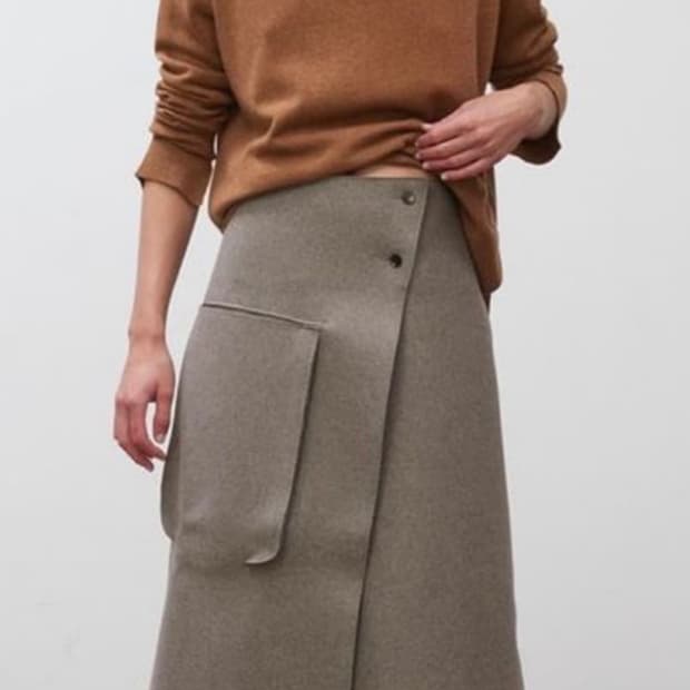 STUDIO NICHOLSON 스튜디오 니콜슨 울소재 랩스커트