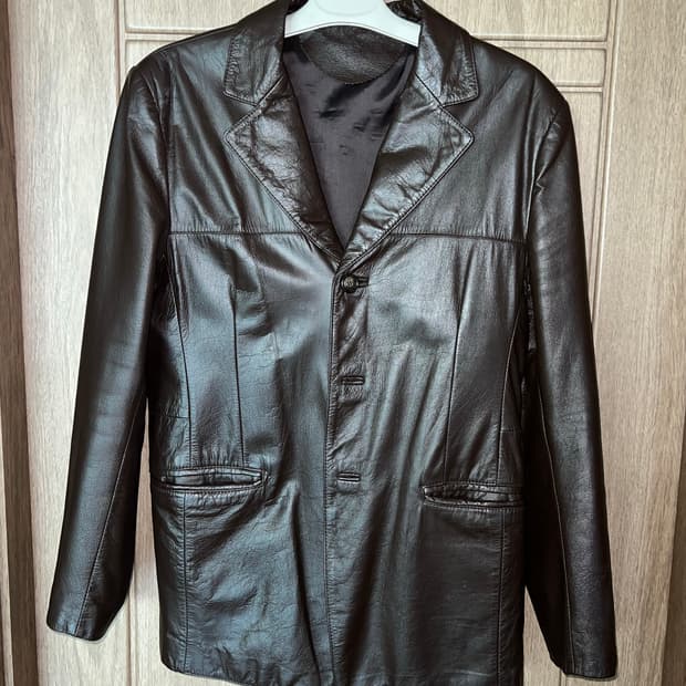 소가죽 오버 블레이져