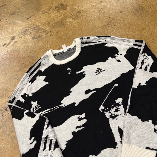 아디다스 지브라 흰검 트랙탑 니트
