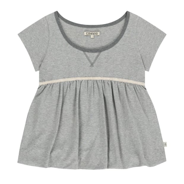 코이세이오 레이스벌룬티셔츠 그레이