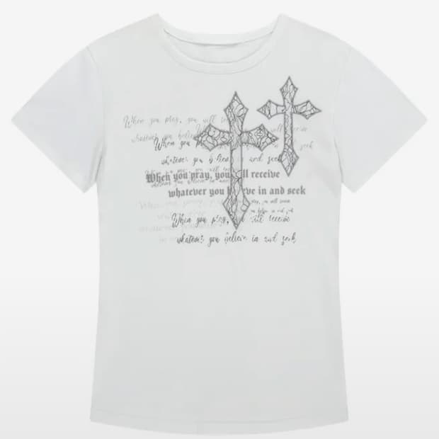 아캄 사이즈 교환 Laced CROS2 Patch Half Top