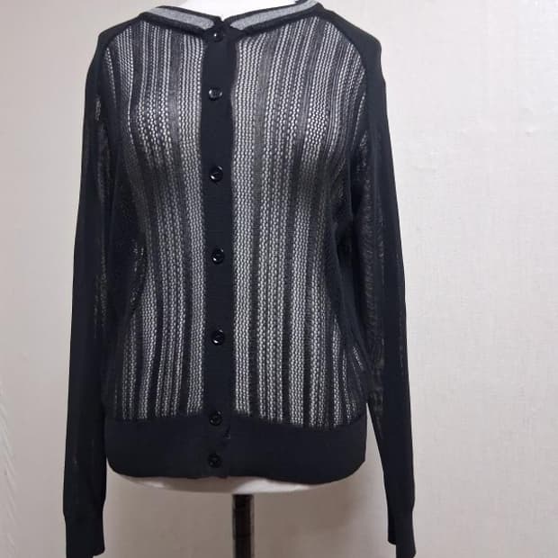 일본수입  R ism 여성 블랙 매쉬가디건 미착용새상품상태 66 하이품질