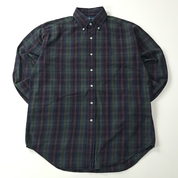 CK394 M 폴로 90s 클래식 타탄체크 셔츠 남방