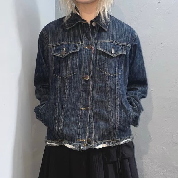 STATEMENT 크롭 데님 자켓