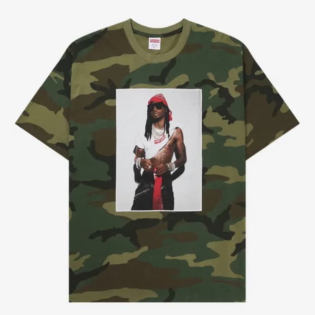 슈프림 카티 반팔 티셔츠 카모 S