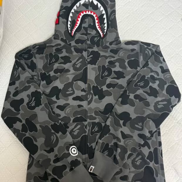 베이프 후드집업 / 그레이 L