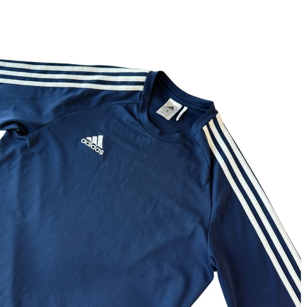 아디다스 블록코어 센터로고 반팔 L