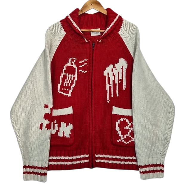 Tim comix 드로잉 코위찬 니트집업 