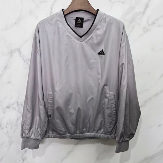 100,L)) adidas 아디다스 브이넥 웜업 긴팔티셔츠! 깔끔한디자인