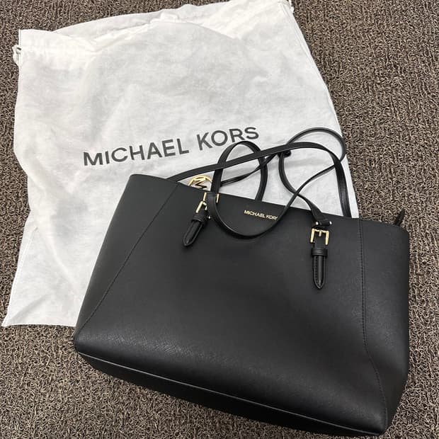 마이클코어스 레더 여성 토트백 숄더백 크로스백 블랙